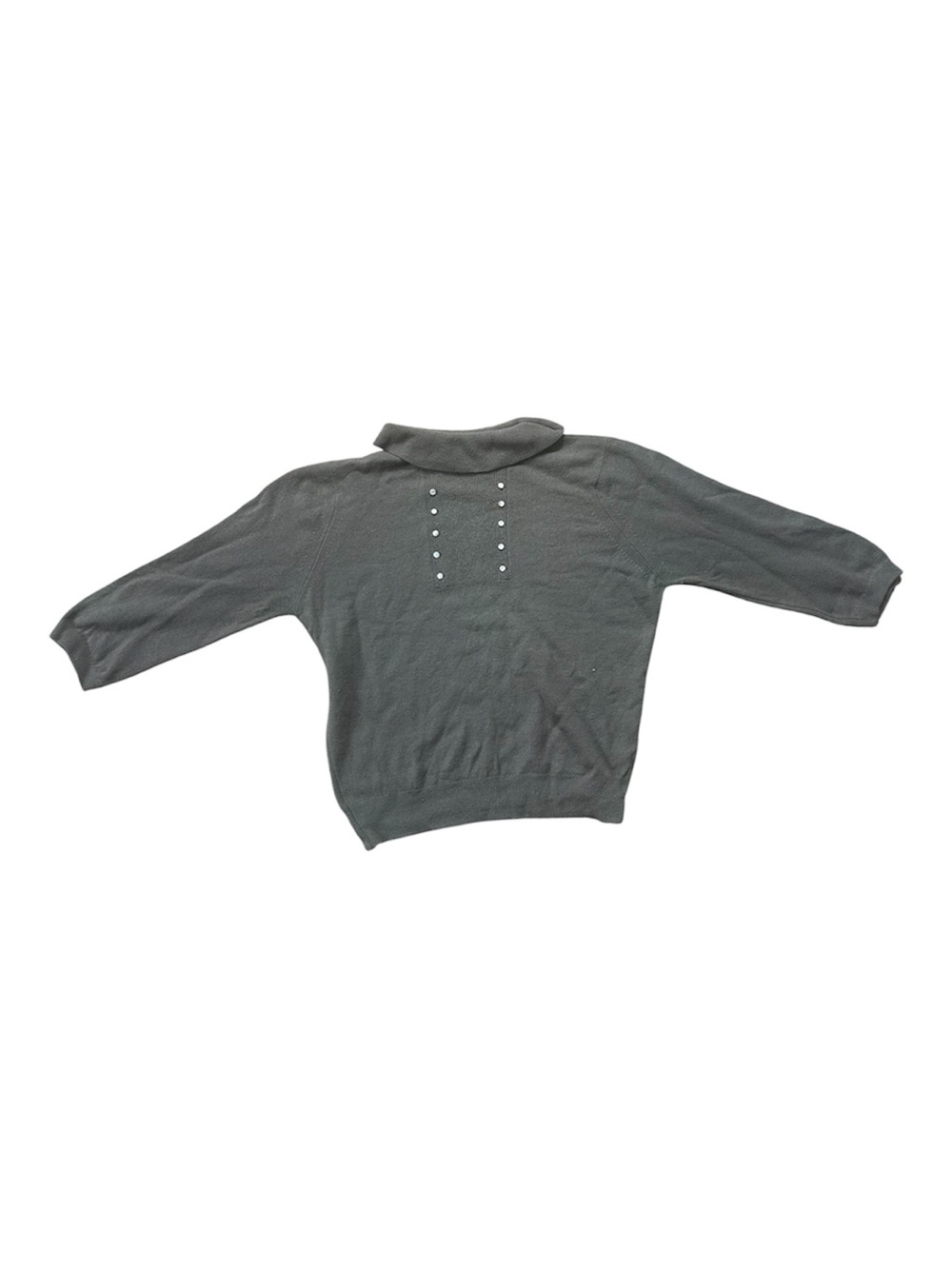 Vintage 50s Gray Green Minklam by Darlene Lambswool Sweater Pullover Size 30